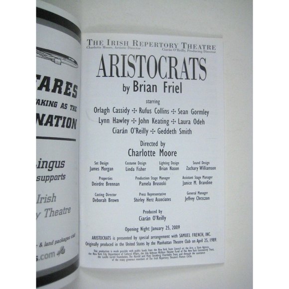 Aristocrats Show Program Irish Repertory Theatre Brian Friel John Keating Odeh - Picture 6 of 11